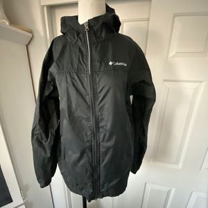Black Columbia Rain Jacket, Youth XL